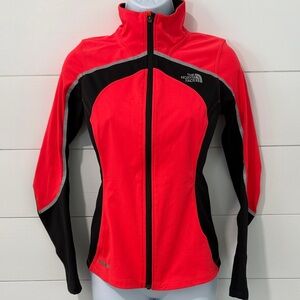 North Face Women's Flight Series Windstopper  Vibrant Red and Black Jacket XS